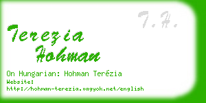 terezia hohman business card