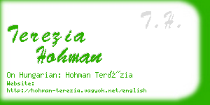 terezia hohman business card